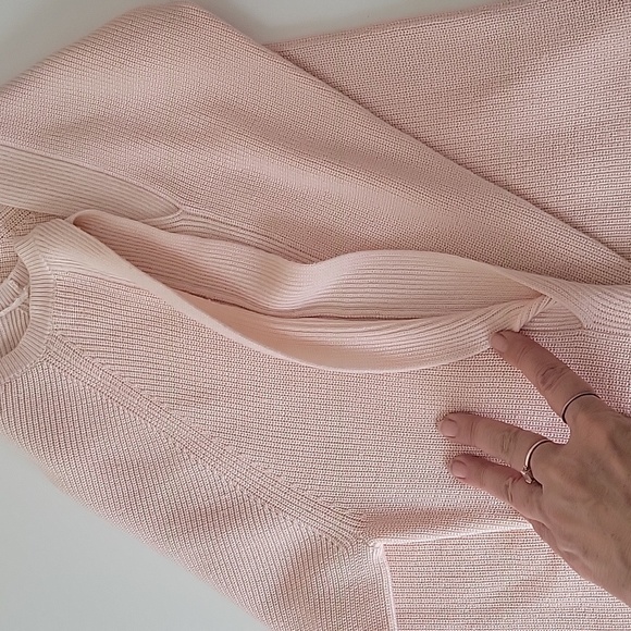 Club Monaco Silk / Merino Wool Pale Peach Sweater Sz S - Picture 7 of 8